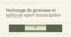 Nettoyage de gymnase et salles de sport municipales — illustration éditoriale BDN Nettoyage, Val d'Oise