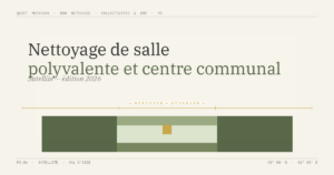 Nettoyage de salle polyvalente et centre communal — illustration éditoriale BDN Nettoyage, Val d'Oise