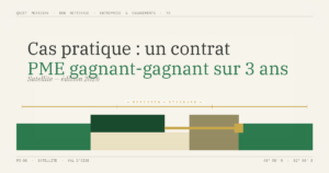 Cas pratique : un contrat PME gagnant-gagnant sur 3 ans — illustration éditoriale BDN Nettoyage, Val d'Oise