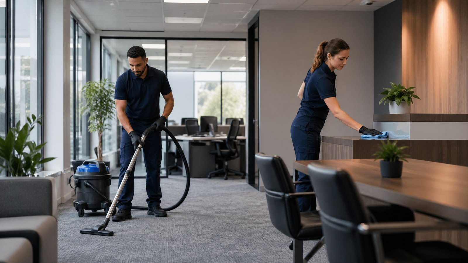 Bureaux modernes du quartier Grand Centre à Cergy — entretien professionnel BDN