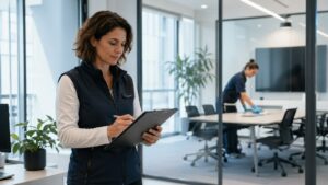 Audit qualité d'un prestataire de nettoyage par une dirigeante de PME — évaluation sur site