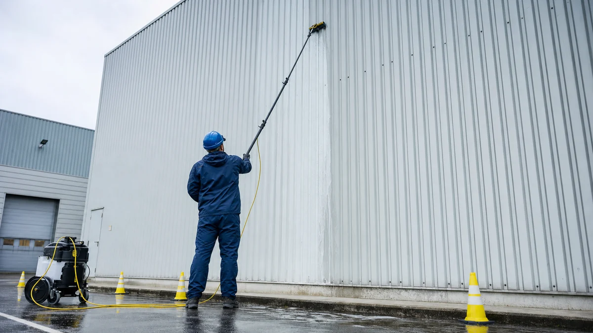 Nettoyage de bardage industriel — BDN Nettoyage, Val d'Oise (95)